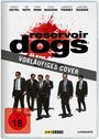 Reservoir Dogs, vorläufiges Cover, FSK ab 18. Männer in Anzügen laufen vor einem roten Farbklecks.