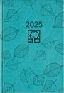 : Wochenbuch türkis 2025 - Bürokalender 14,6x21 cm - 1 Woche auf 2 Seiten - 128 Seiten - mit Eckperforation - Notizbuch - Blauer Engel - 766-0717, KAL