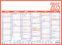 : Arbeitstagekalender 2025 - A4 (29 x 21 cm) - 6 Monate auf 1 Seite - Tafelkalender - auf Pappe kaschiert - Jahresplaner - 908-1315, KAL