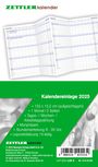 : Kalender-Ersatzeinlage 2025 - für den Taschenplaner Leporello Typ 510 - 8,8 x 15,2 cm - 1 Monat auf 2 Seiten - separates Adressheft - 501-6198, KAL