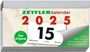 : Tagesabreißkalender Q 2025 - 10,9x5,9 cm - 1 Tag auf 1 Seite - mit Sodokus, Rezepten, Rätseln uvm. auf den Rückseiten - Bürokalender 312-0000, KAL