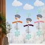 : Bastelset - Erstes Fädeln Filzgirlande Schneemann, Div.