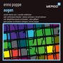 Der Text gibt Musiker und Orchester an. Hintergrund: Bunte abstrakte Illustration mit schwarzen Linien.