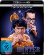 "4K ULTRA HD + BLU-RAY™, LEGACY COLLECTION, Action Hunter. Illustration mit Männern in Kampfpose, einer mit Brille."