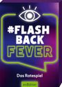 #FLASHBACK FEVER, Das Ratespiel, arsEdition. Ein stilisiertes Auge, neongrüner Rahmen auf buntem Hintergrund.