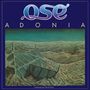 Logo QSE, Text "ADONIA". Illustration mit surrealer Landschaft, zeigt gestrandete Schiffe auf welligem, sandigem Boden.