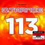"D.Trance 113" groß in Weiß auf rotem Hintergrund, unten: "INCLUSIVE incl. Mega Mix PLUS EYE-TRANCE 20".