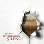 Text: "sylvan's POSTHUMOUS SILENCE". 
Ein aufgerissenes Papier enthüllt handgeschriebene Notizen darunter.