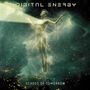 Oben steht "DIGITAL ENERGY", unten "ECHOES OF TOMORROW". Eine leuchtende Gestalt schwebt mit ausgebreiteten Armen.