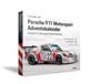 "Porsche 911 Motorsport Adventskalender" zeigt Modellauto, Rennwagen-Design, seitliche Beschriftung und Streifen in bunten Farben.