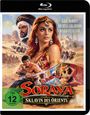 Titel: "Soraya - Sklavin des Orients". Namen: Kirk Morris, Michele Girardon, Mario Feliciani. Farbenfrohe orientalische Illustration.