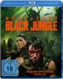"OPERATION BLACK JUNGLE. Wo der Feind nicht das Einzige ist, was dich jagt." Zwei bewaffnete Menschen im dichten Dschungel.