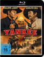 „Philippe Leroy“, „Adolfo Celi“, „Ein Film von Tinto Brass“, „YANKEE“, „mit Jacques Herlin, Mirella Martin“. Zwei Cowboys.