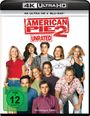 „AMERICAN PIE 2 UNRATED“, „FSK ab 12 freigegeben“, „Vorläufiges Cover“. Gruppe junger Menschen, teilweise lächelnd.