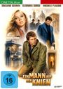 Text: "CineItalia 07, Giuliano Gemma, Eleonora Giorgi, Michele Placido, Ein Mann auf den Knien." Illustration: Personen, Stadt.