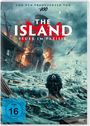 "THE ISLAND: FEUER IM PAZIFIK" zeigt Chaos im Meer, brennende Schiffe, Menschen schwimmen in stürmischen Wellen. FSK 16.