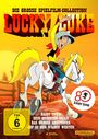 "Die große Spielfilm-Collection Lucky Luke." Ein Cowboy auf einem Pferd, gelber Hintergrund.