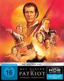 "4K ULTRA HD", "MEL GIBSON DER PATRIOT", "FSK ab 16 freigegeben". Illustration mit historischen Figuren, Militär.