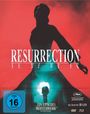 Text: "RESURRECTION", "Ein episches Meisterwerk", "Ein Film von Bi Gan". Silhouette einer Person vor rotem Hintergrund.