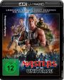 „Legenden werden nicht geboren, sie werden geschmiedet.“ Menschen und Kreaturen in actionreicher Pose, Titel: „Masters of the Universe“.