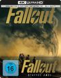 "Collector's Edition", "Fallout", "Staffel Zwei", "FSK ab 16 freigegeben." Menschen vor einem bedrohlichen Sturm.