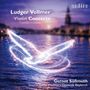 Text: "Ludger Vollmer Violin Concerto Transformations", "Gernot Süßmuth, Staatskapelle Weimar, Dominik Beykirch". 

Eine leuchtende, abstrakte Taube über Wasser bei Sonnenuntergang.