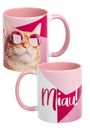 : Tasse: Katze - miau - innen pink, Div.