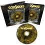 CD-Cover mit "GODSNAKE" oben, "Inhale the Noise" unten. Sichtbar: CD und Hülle mit Schlangenhaut-Design.