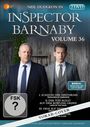 Text: "Neil Dudgeon in Inspector Barnaby Volume 36", "Bonus: Interviews mit Cast & Crew", "FSK?", "Vorab-Cover". Zwei Männer in Anzügen.