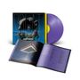 Auf dem Cover steht "DEEP PURPLE", darüber "SPATIAL". Im Vordergrund ist eine lila Vinyl-Schallplatte und ein geöffnetes Booklet.