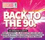 "Back to the 90s". Künstlernamen darunter: SNAP!, Haddaway, Dr. Alban, Captain Jack. Pinke, explosive Hintergrundgrafik.