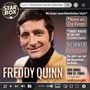 Suche: Freddy Quinn zum 95. Geburtstag. Mit unveröffentlichten Titeln. Freddy Quinn in gelbem Sakko lächelt. STAR BOX-Logo.