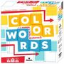 "COLWORDS", "3 FARBEN, 1 TAFEL, 6 WÖRTER!!", Logo von "moses.", bunte Rechtecke, Pfeile.