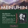 : Yehudi Menuhin spielt Violinkonzerte, CD