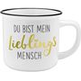 : Gruss und Co 45772 Kaffeebecher Lieblingsmensch, New Bone China Porzellan, 35 cl, Div.