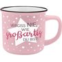 : Gruss und Co 45774 Kaffee-Becher Großartig, New Bone China Porzellan, 35 cl, Div.