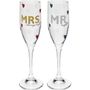 : GRUSS & CO Sektglas Set Motiv "Mr & Mrs", Div.
