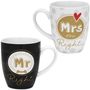 : GRUSS & CO Tassen-Set Motiv Mr Right - Mrs Right", Div.