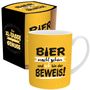 : XL-Tasse für Männer mit Spruch 'Bier macht schön und ich bin der Beweis', Div.