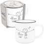 : Becher in Emailleoptik "Hab dich sooo lieb", Div.