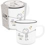 : XL-Becher in Emailleoptik "Hab dich sooo lieb", Div.