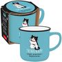 Die Tasse zeigt: "TRINKNAPF FÜRS KATZEN-PERSONAL". Eine Katze mit Krone illustriert das Design.