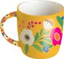 Bunte Blumengrüße Kaffeebecher gelb, 350 ml, Div.