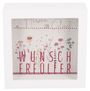 Romantischer Wunscherfüller als Bilderrahmen-Spardose zur Hochzeit, 14×14×5,5 cm, Div.