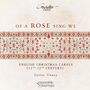 "Of a Rose Sing We" in Rot, mit dekorativem Muster. "English Christmas Carols (12th-17th Century)" darunter.