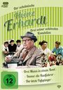 Grüner Hintergrund mit "Der schelmische Heinz Erhardt". Drei Filmaufnahmen und Altersfreigabe ab 12 Jahren.
