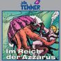 "Im Reich der Azzarus", Logo oben, zeigt eine Unterwasserszene, in der eine Kreatur einen Mann mit Tentakeln umwickelt.