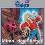„Jan Tenner 46“, „Mimo, der Rächer“. Illustration: Blonder Mann in roter Jacke, pinker Roboter mit Tentakeln.