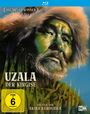 „Oscar®-Gewinner“, „UZALA DER KIRGISE“, „FSK ab 6 freigegeben“, „Ein Film von Akira Kurosawa“. Gesicht eines Mannes mit Fellkapuze.