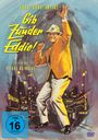 „Eddie Constantine, Gib Zunder Eddie!, Ein Film von Pierre Grimblat, FSK 16“. Illustration eines fröhlichen Mannes.